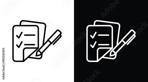 documentation Two-tone version in black and white background