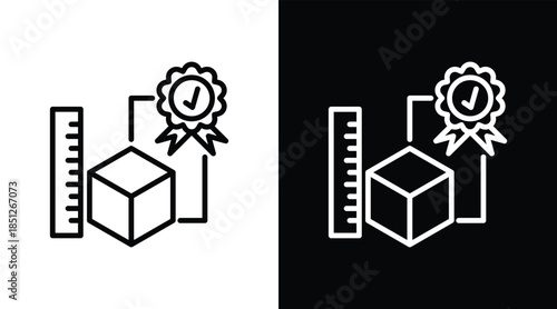 standardization Two-tone version in black and white background