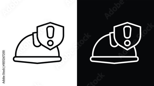 safety Two-tone version in black and white background