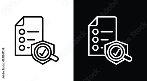 validation Two-tone version in black and white background