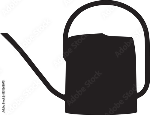 Watering can silhouette garden tool equipment for watering flowers and plants