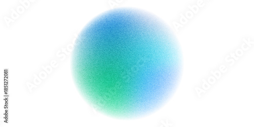Gradient background, color gradation circle with grain noise texture, vector abstract watercolor holographic blur. Color gradient soft blend mesh of blue iridescent colors