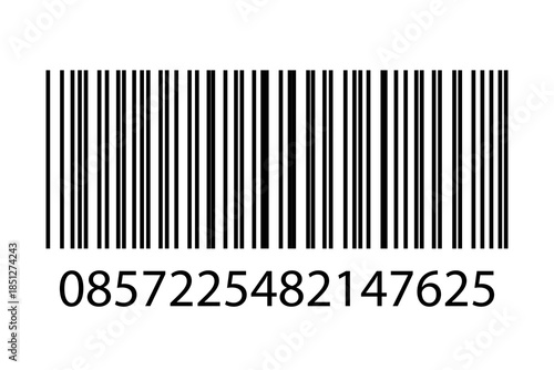A black and white barcode. It features a numerical sequence for product identification and tracking.