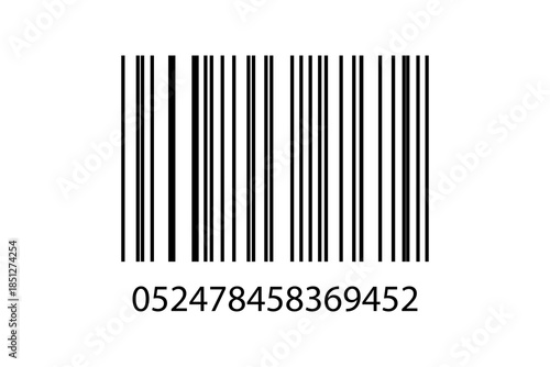 Universal Product Code (UPC) barcode with numbers. Essential for retail, inventory, and supply chain management.