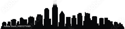 skyline city skyline vector silhouette of towers skyline skyline view