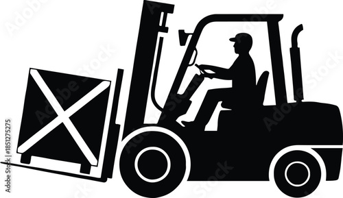 forklift icon for industrial storage distribution and safety