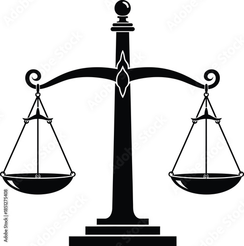 Justice scales silhouette 