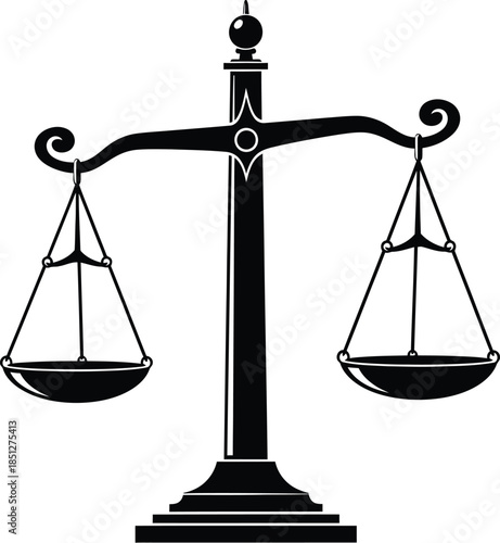 Justice scales silhouette 