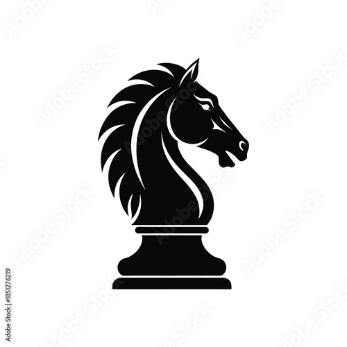 Black chess knight silhouette