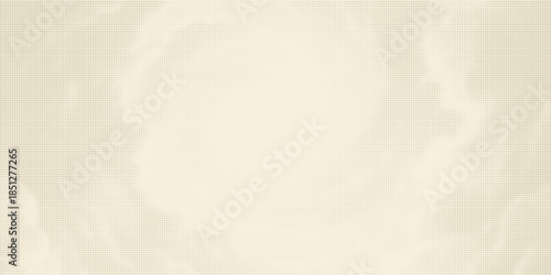 Vintage beige halftone paper texture. Retro craft ecru wallpaper with speckles, flecks, particles. Light cream grunge grain overlay background. Dirty dotted specked canvas material backdrop. Vector