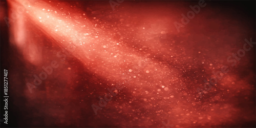 An abstract red and white space background featuring a bright nebula and starry cosmos within a deep dark universe