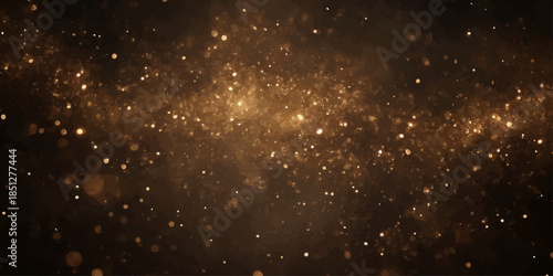 Abstract night sky reflected in rain drops on a window with a blue galaxy nebula and starry cosmos light