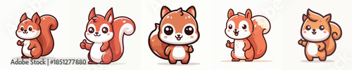cute squirrel vector giving thumbs up