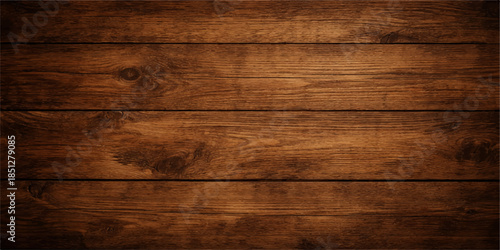 Old wood texture background featuring a natural brown hardwood grain pattern on a dark timber plank surface for a rustic material wall or floor backdrop