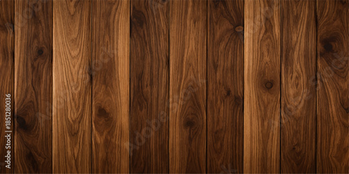A vintage brown wood plank texture features a natural oak grain pattern on a weathered timber board surface for a rustic hardwood wall or floor design material