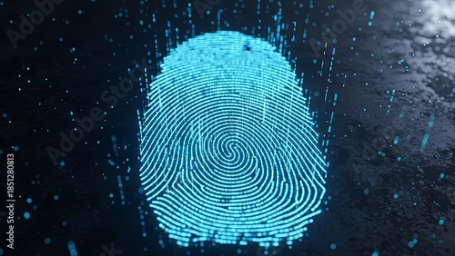 finger print on white background