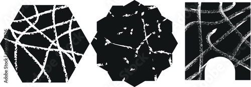 Abstract black and white geometric pattern illustration