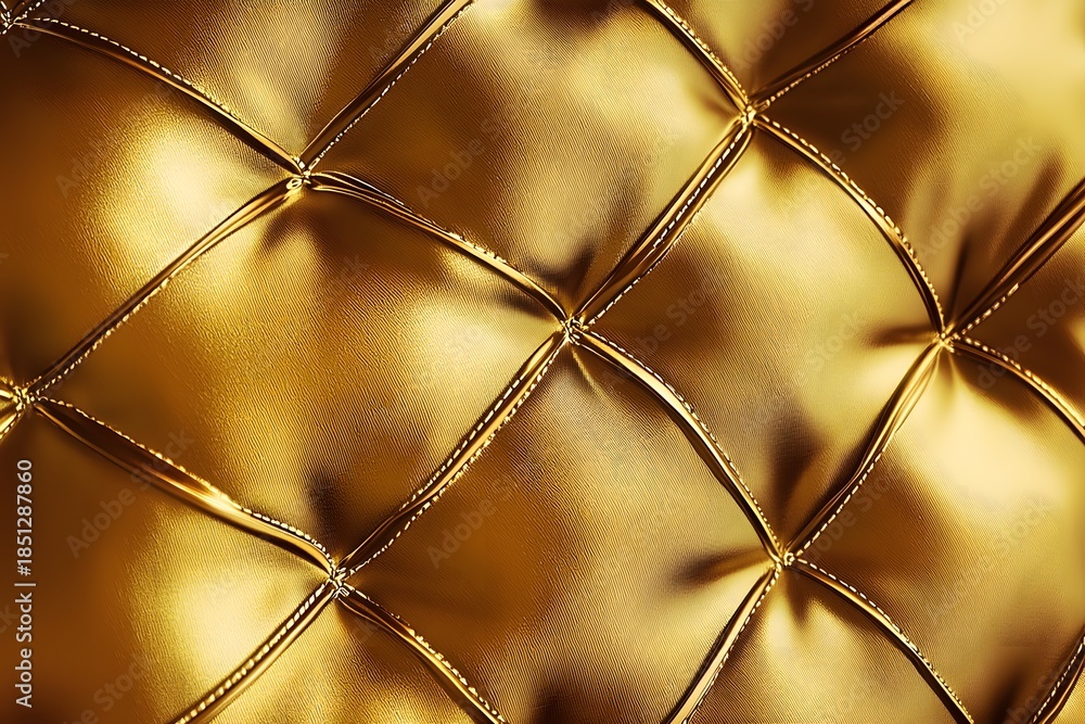Fototapeta premium Abstract golden quilted pattern high resolution picture
