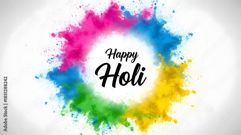 Obraz premium Holi festival of colors celebration hindu holiday