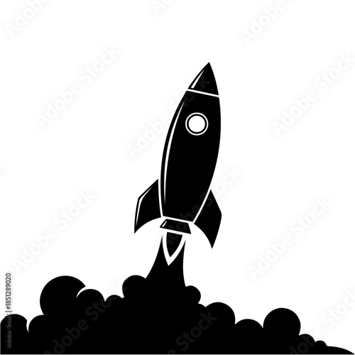 Rocket launching into space