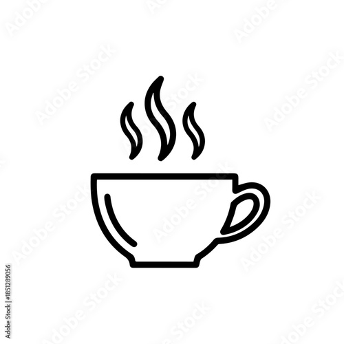 Steaming cup of coffee