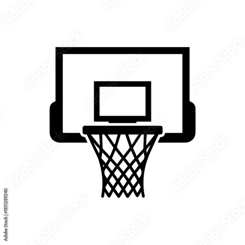 Basketball hoop and backboard