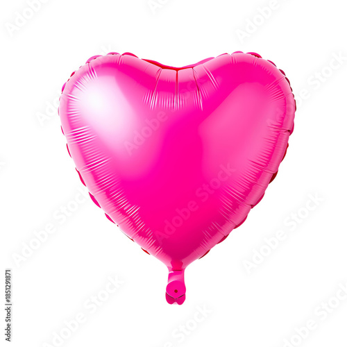 Heart-shaped Balloon Floating in the Air on a Bright Day During a Celebration...