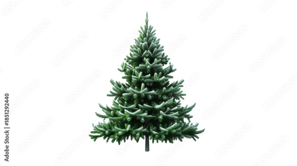 Fototapeta premium Green Christmas tree 3D render icon isolated on white background