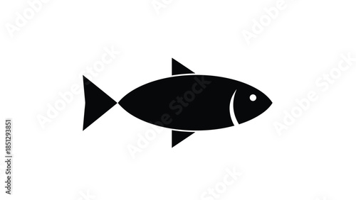 Black and white fish with whiskers and fins 1
