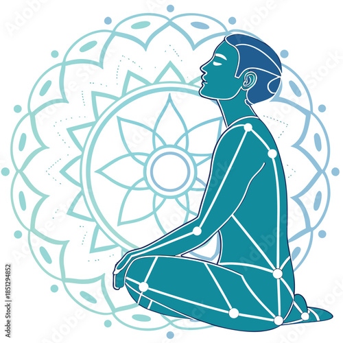 Vector illustration black and white line drawing of a storefront with striped awnings