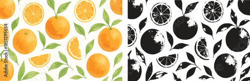 Vibrant orange pattern in monochrome Vector