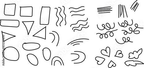 Hand drawn doodle design with white background