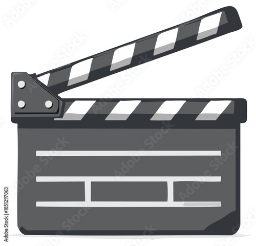 Movie Clapperboard Ready for Filming Action in Film Production