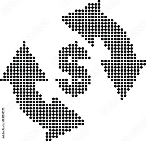 Financial Growth Arrow Icon Vector Illustration For Business