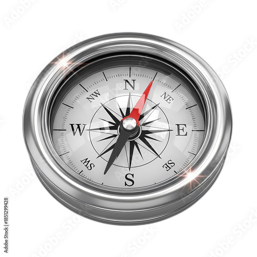 3D Compass Navigation Icon