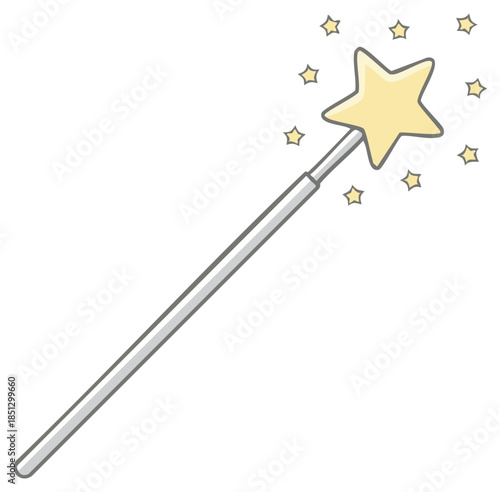 Sparkling Star Magic Wand with Shimmering Light for Fairy Tales and Fantasy