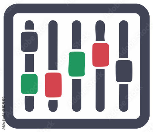 Sound Equalizer Faders Control Panel Interface Adjustment Icon