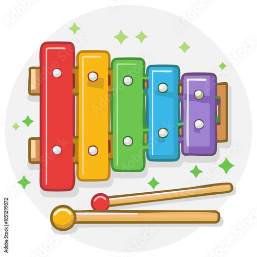 Colorful Toy Xylophone with Mallets, Musical Instrument for Kids, Fun and Educational Toy