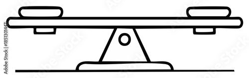 Simple illustration of a balance scale concept, symbolizing equality