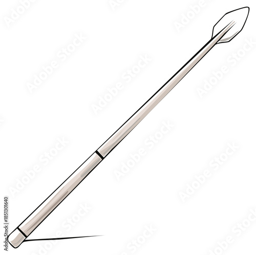 Ancient spear illustration weapon for hunting or war purposes with sharp tip