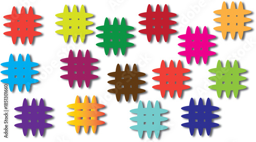 colorful shapes victor simple design art