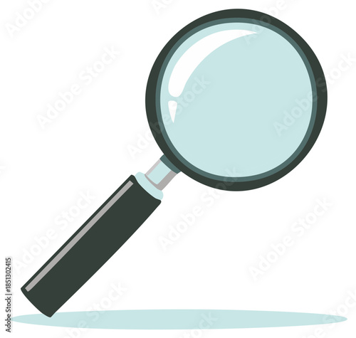 Magnifying glass illustration for searching and investigation