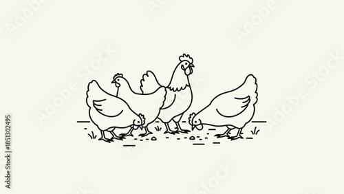 Cute nature art set featuring a vector illustration of birds on a branch and farm animals like a chicken or duck with heart symbols and a peace dove silhouette design