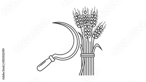 3d rendered illustration of a creative peace symbol made of many spheres and lavender branches in a glass vase with nature inspired floral leaf decoration