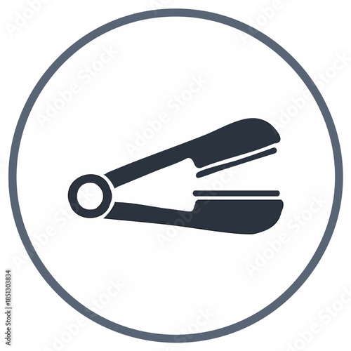 Hair straightener flat iron styling tool icon for beauty and personal care