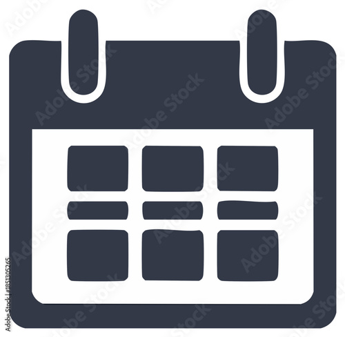 Dark Calendar Icon Organizer Appointment Schedule Reminder Planning Date