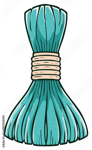 Herbal compress ball for massage therapy vector cartoon style illustration Thai spa treatment alternative medicine