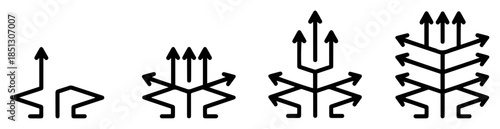 layer stack levels arrow icon set