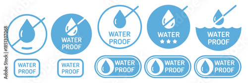 waterproof water resistant product badge