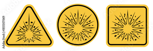 explosive hazard danger safety warning sign